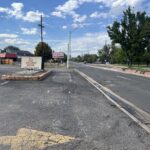 Image of the before conditions on Ralston Road, showing an area adjacent to Ralston Road without a sidewalk.